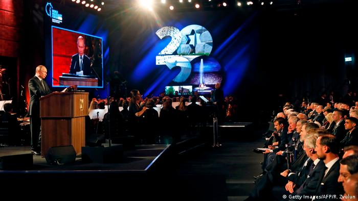 Israel Jerusalem | 75. Jahrestag Befreiung von Auschwitz | World Holocaust Forum | Wladimir Putin, Präsident Russland (Getty Images/AFP/R. Zvulun)