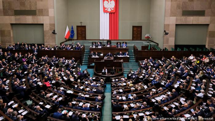 Sesión en el Parlamento de Polonia.