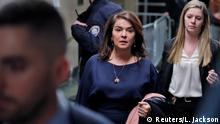 Witness Annabella Sciorra departs after testifying in the case of film producer Harvey Weinstein at New York Criminal Court during his sexual assault trial in the Manhattan borough of New York City, New York, U.S., January 23, 2020. REUTERS/Lucas Jackson