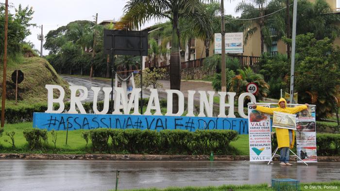 Protesto contra a Vale em Brumadinho em janeiro de 2020