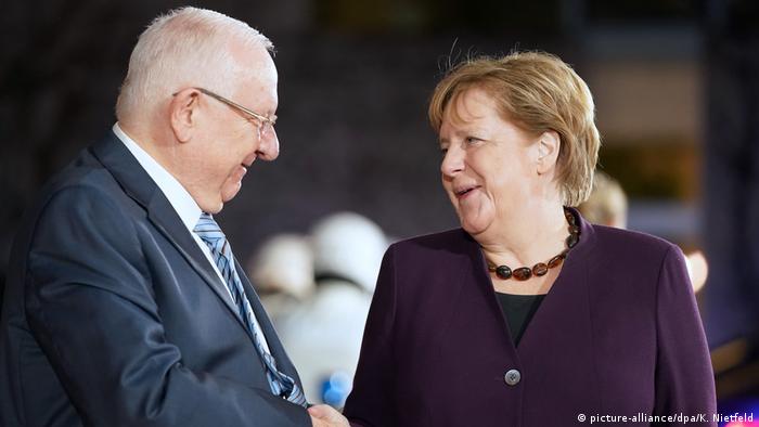 Merkel und der israelische Präsident Reuven Rivlin in Berlin (28.01.2020).