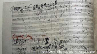 Faksimile der Partitur der neunten Sinfonie von Beethoven