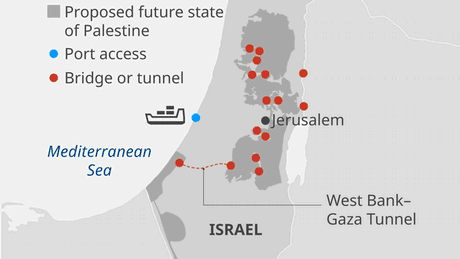 Infographic Map of Trump's Palestine Proposal EN