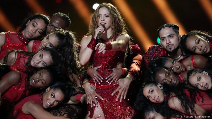 Shakira performs at Super Bowl
