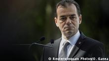 FILE PHOTO: Ludovic Orban. who is no prime minister-designate in Romania, looks on during a news in Sibiu, Romania, May 9, 2019. Picture taken May 9, 2019. Inquam Photos/Octav Ganea via REUTERS ATTENTION EDITORS - THIS IMAGE WAS PROVIDED BY A THIRD PARTY. ROMANIA OUT. NO COMMERCIAL OR EDITORIAL SALES IN ROMANIA/File Photo