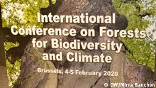 Plakat der Konferenz Forest for Biodiversity and Climate, Brüssel, 04-05.02, Bild: Banchón
