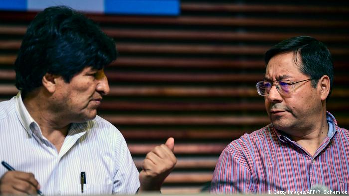 Luis Arce and Evo Morales