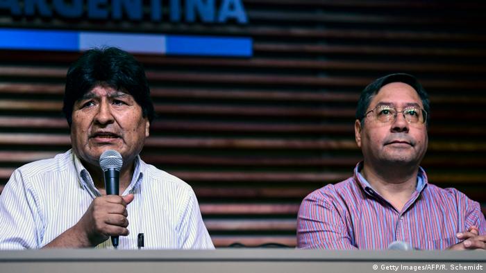 Evo Morales y Luis Arce, candidato a presidente por el MAS.
