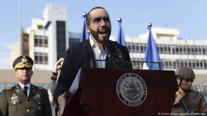 Nayib Bukele, presidente de El Salvador, en un discurso frente al Congreso.