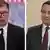 Bildkombo Präsident Serbien Vucic Ministerpräsident Kosovo Kurti
