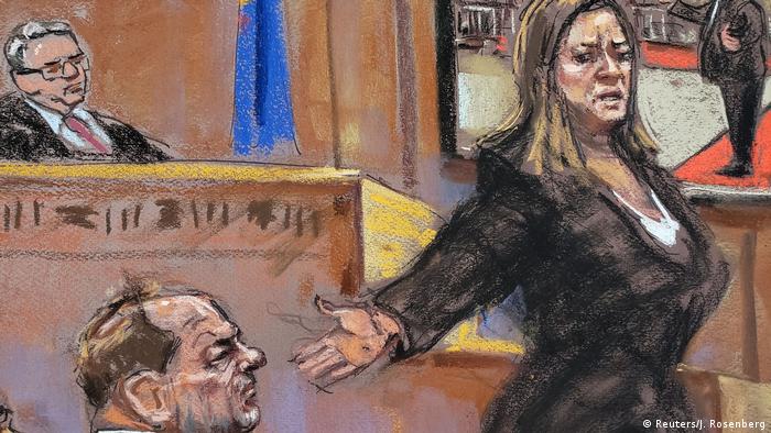 USA Prozess Harvey Weinstein | Gerichtsskizze Schlussplädoyer Joan Illuzzi-Orbon