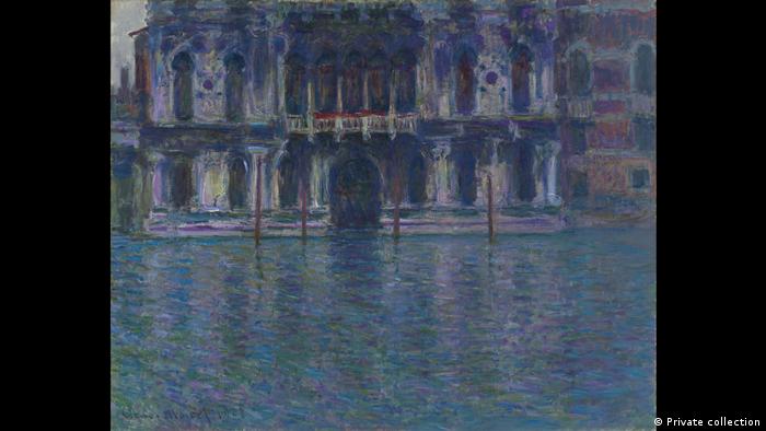 Der Palazzo Contarini (1908) - Gemälde von Claude Monet, zu sehen im Museum Barberini. (Private collection)