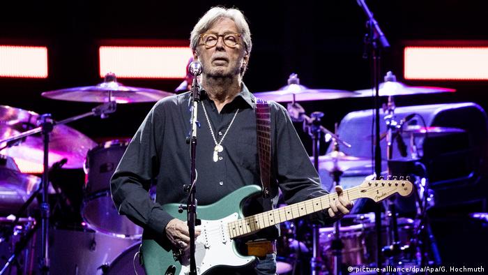 Eric Clapton at a concert.