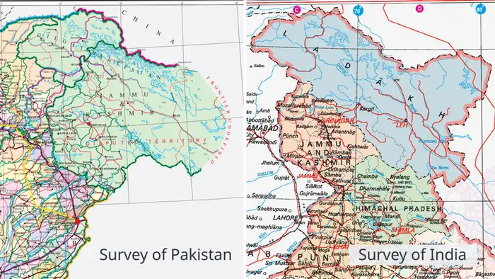 Karten Jammu und Kashmir EN