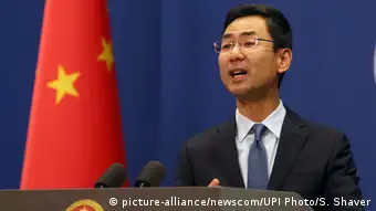 China Peking Sprecher Außenministerium Geng Shuang
