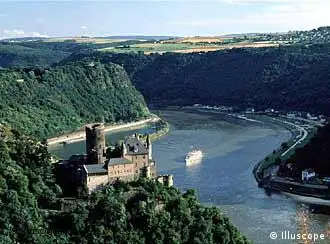 Rhein mit Loreley in St. Goarshausen