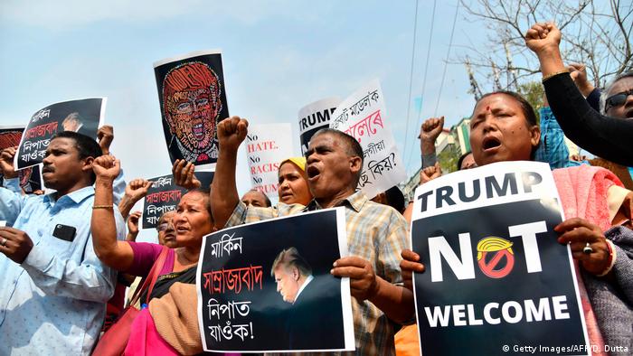 Indien Guwahati | Proteste gegen Donald Trump