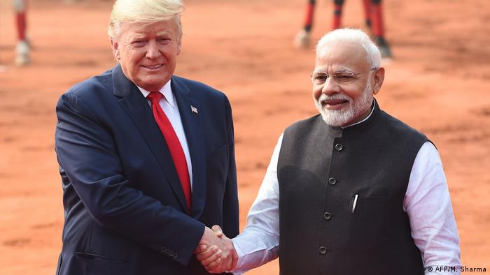 Indien Staatsbesuch von Donald Trump in Dehli