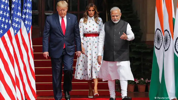 Indien Staatsbesuch von Donald Trump in Dehli