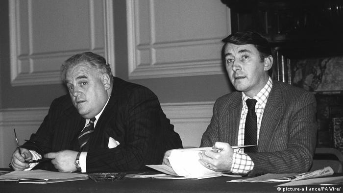 Politicians Cyril Smith and David Steel in 1981