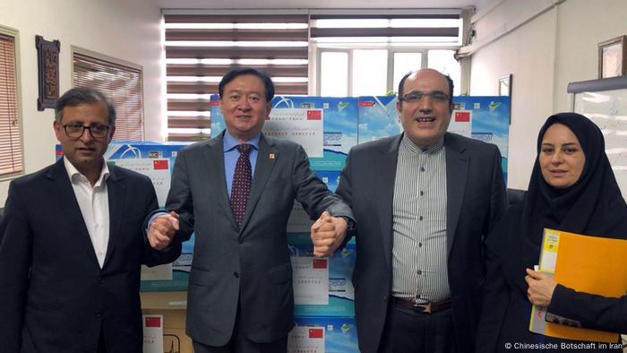 China spendet Mundschutz an den Iran