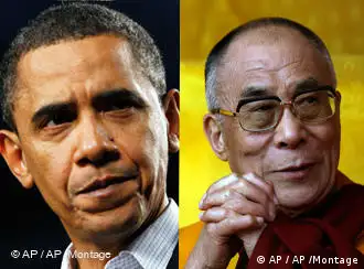 美国总统奥巴马在白宫会晤达赖喇嘛
