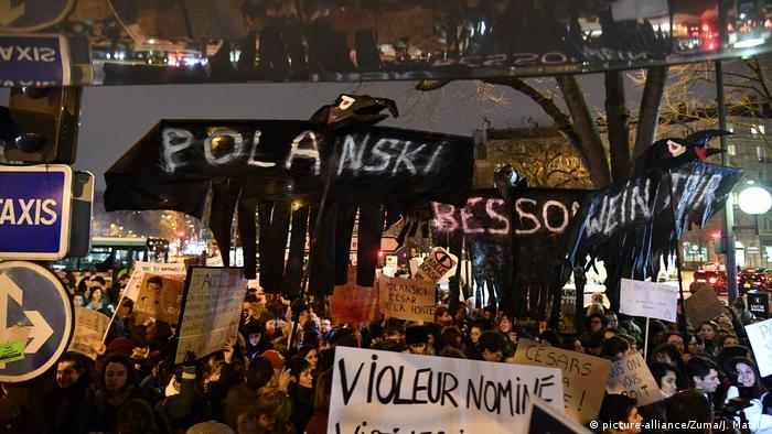 Paris Cesar Awards Anti Polanski Protest