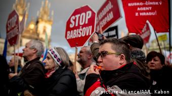 Акция протеста против премьера Чехии Андрея Бабиша в Праге, 1 марта 2020 г.