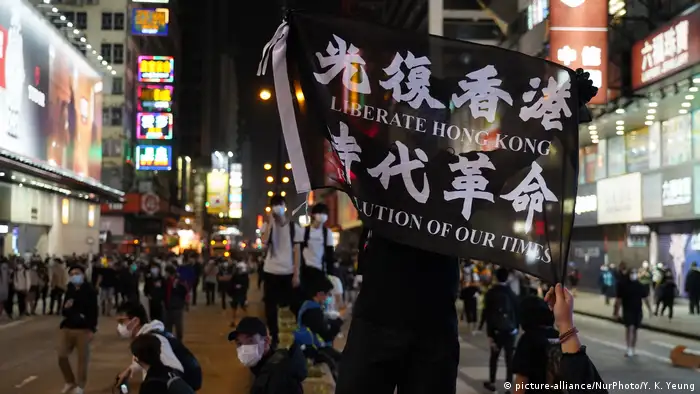 Protest gegen die Regierung in Hongkong