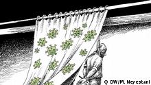Hinrichtung unter Schatten dem Coronavirus
Stichworte: Iran, Corona. Hinrichtung,Unruhe, Mana Neyestani
Rechteeinräumung: Mana Neyestani für DW
Lizenz: frei