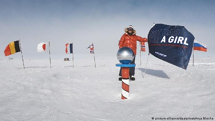 Deutsche Extremsportlerin Anja Blacha erreicht Südpol