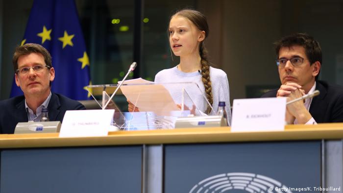 Klimaneutralität bis 2050 reicht nicht: Greta Thunberg hält ihre Rede im Europaparlament am 6. März 2020 