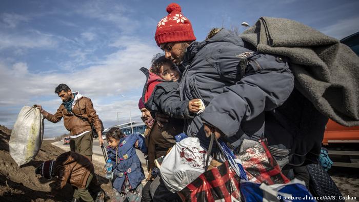 Migranten an der türkisch-griechischen Grenze