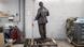 The Lenin statue pictured in storage, before it is put on show. The Lenin statue pictured in storage, before it is put on show.