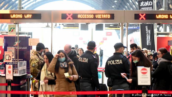 فيروس كورونا ـ صورة للمحطة المركزية للقطارات في ميلانو الإيطالية في 09 مارس / آذار 2020