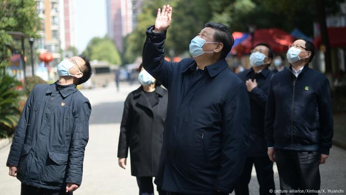 China Wuhan Besuch Präsident Xi Jinping