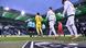 Gladbach and Cologne walk out in front of empty stands Gladbach and Cologne walk out in front of empty stands