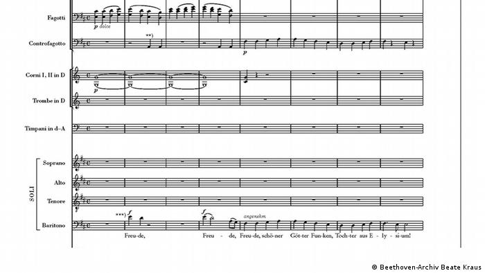 Beethoven | Beethovens Symphonie Nr 9 Opus 125, Ode an die Freude (Ausschnitt)