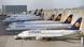Lufthansa planes at the airport Lufthansa planes at the airport
