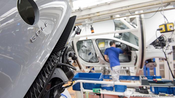 Volkswagen's Golf 8 being produced in Wolfsburg, Germany