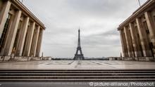 Photo taken on March 17, 2020 shows the empty Trocadero Palace in Paris, France. On Tuesday noon, France was put into lockdown for at least 15 days. Only really necessary journeys, such as for professional or health reasons or to buy foods, are allowed. (Photo by Aurelien Morissard/) |