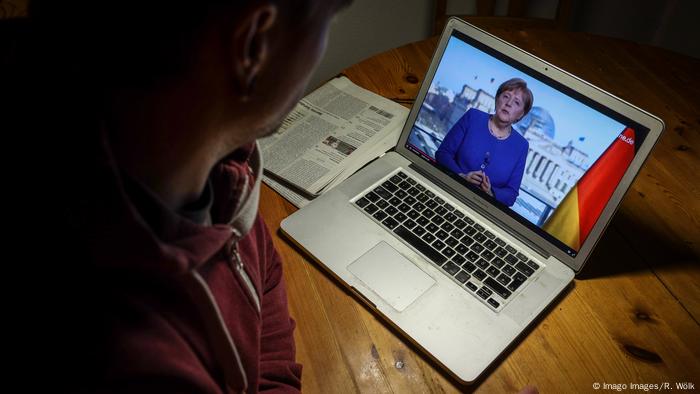 Deutschland Berlin | Coronavirus | Ansprache Angela Merkel, Bundeskanzlerin (Imago Images/R. Wölk)