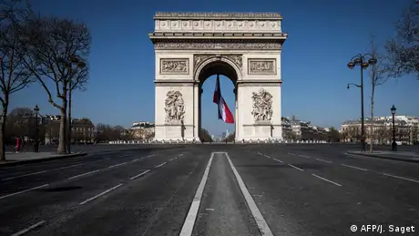 Frankreich Paris Arc de Triomphe leer Ausgangsbeschränkung (AFP/J. Saget)
