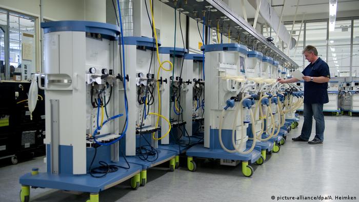 Production of ventilators a the Dräger company in Lübeck