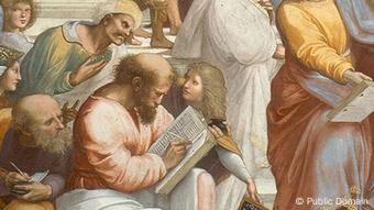Gemälde Die Schule von Athen Ausschnitt Pythagoras