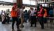 German embassy staff check German tourists at an airport in Kathmandu, Nepal German embassy staff check German tourists at an airport in Kathmandu, Nepal