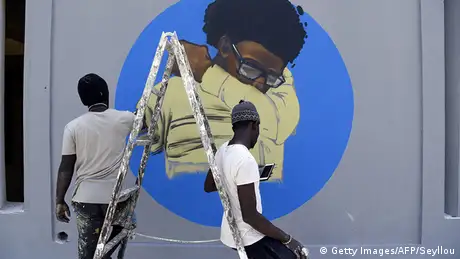 Senegal Dakar Corona-Krise - Grafitti