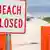 Закрытый из-за коронавируса пляж в Техасе