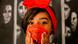Foto de una mujer palestina con mascarilla Foto de una mujer palestina con mascarilla