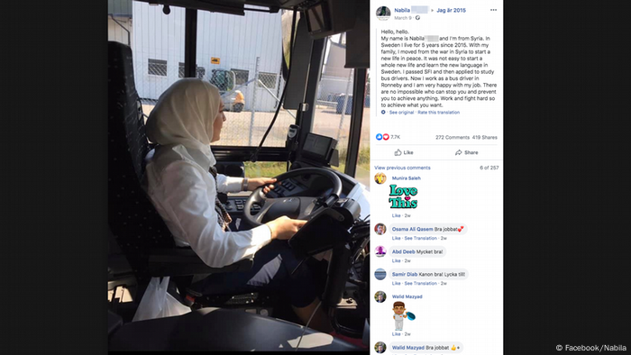 Screenshot der Facebook Kampagne Jag är 2015 (ich bin 2015) - Nabila